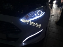 FORD FIESTA độ bi xenon led thủy tinh và led gầm nguyên cụm cả vỏ