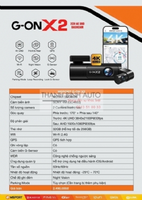 Camera hành trình Gnet On X2
