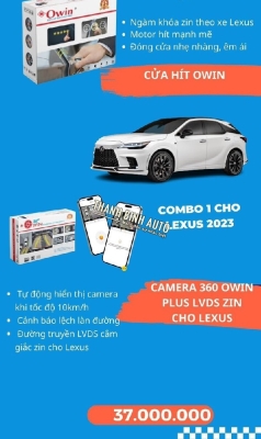 Combo 1 cửa hít Owin và Camera 360 Owin cho xe LEXUS 2023