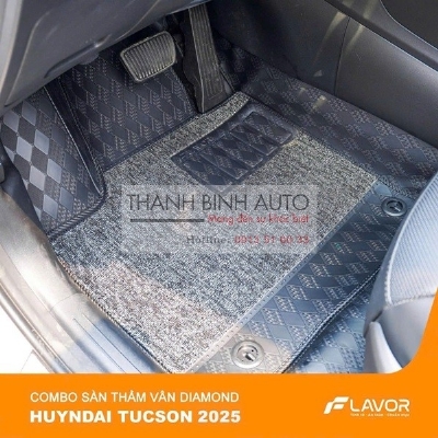 Combo sàn thảm vân Diamond cho xe Hyundai Tucson 2025