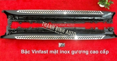 Bậc lên xuống inox tráng gương cho xe Vinfast LUX SA