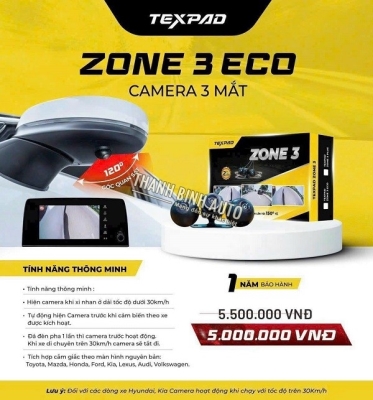 Bộ camera 3 mắt Texpad Zone 3 và Texpad Zone 3 Plus