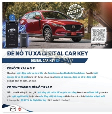 Đề nổ từ xa Digital CarKey KT-Plus dành cho chủ xe MAZDA