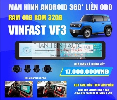 Màn Android liền ODO cho xe VF3