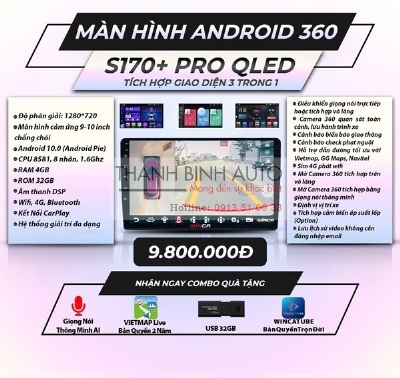 Màn hình Android 360 S170+ Pro Qled