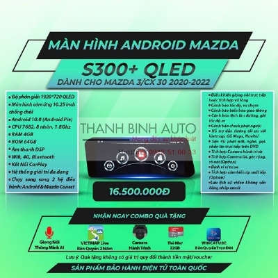 Màn hình Android MAZDA 3 S300+ Qled