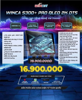 Màn hình Android Winca S300+ Pro Qled 2K DTS