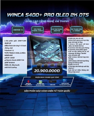 Màn hình Android Winca S400+ Pro Qled 2K DTS