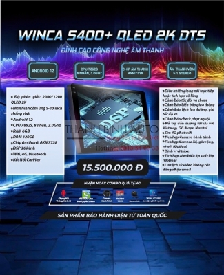 Màn hình Android Winca S400+ Qled 2K DTS