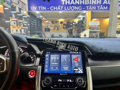 Màn hình android Elliview U4 Basic cho xe HONDA CIVIC 2018