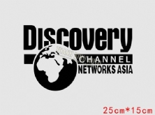 Tem chữ Discovery màu đen trắng