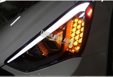 Độ đèn pha xe HYUNDAI SANTAFE 2015