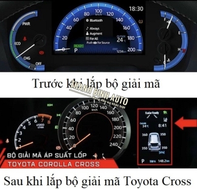 Bộ giải mã áp suất lốp riêng cho xe COROLLA CROSS