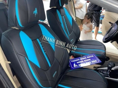 Bộ lót ghế da màu xanh cá tính cho VIOS 2019