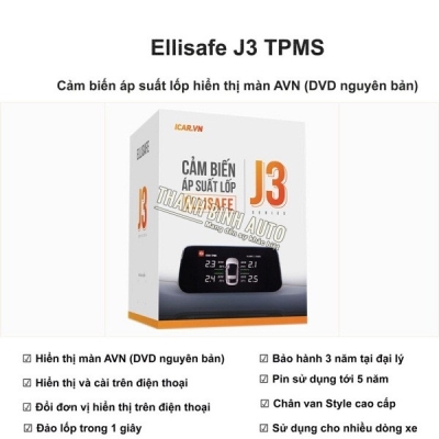 Cảm biến áp suất lốp Ellisafe J3 cho màn hình DVD nguyên bản