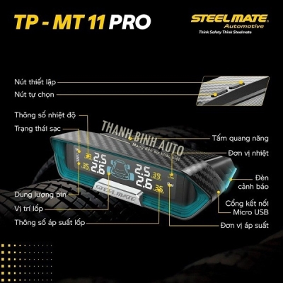 Cảm biến áp suất lốp Steelmate MT11 Pro