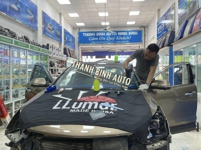 Dán phim cách nhiệt LLumar cho xe SANTAFE 2015