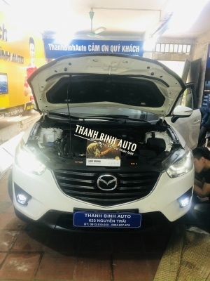 Lắp đèn bi gầm tăng sáng cho xe MAZDA CX5 2017