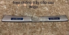 Ốp chống trầy cốp ngoài inox TOYOTA WIGO 2018 2019