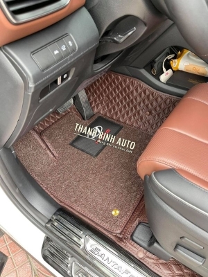 Thảm lót sàn 9D cho xe SANTAFE 2021 2022
