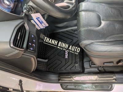 Thảm nhựa đúc cho xe SANTAFE 2019