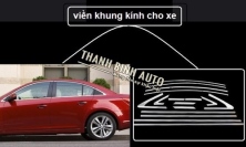 Nẹp chân kính,viền cong kính xe Santafe
